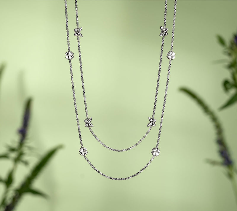 JAI Sterling Silver Symbols of Love Baby Box 18" Necklace, 9.0g — View 4