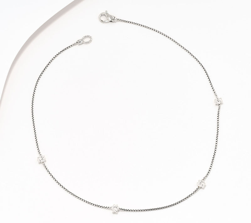 JAI Sterling Silver Symbols of Love Baby Box 18" Necklace, 9.0g — View 2