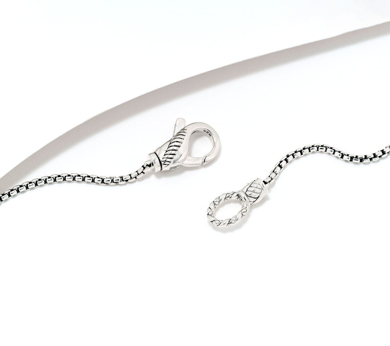 JAI Sterling Silver Symbols of Love Baby Box 18" Necklace, 9.0g — View 3