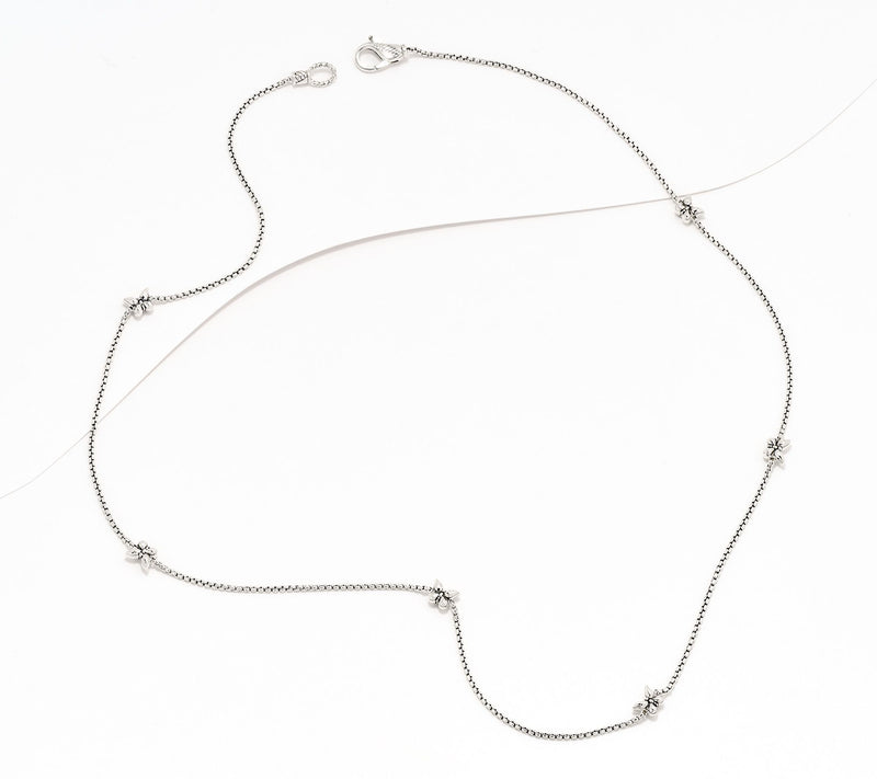 JAI Sterling Silver Symbols of Love Baby Box 24" Necklace, 11.5g — View 2