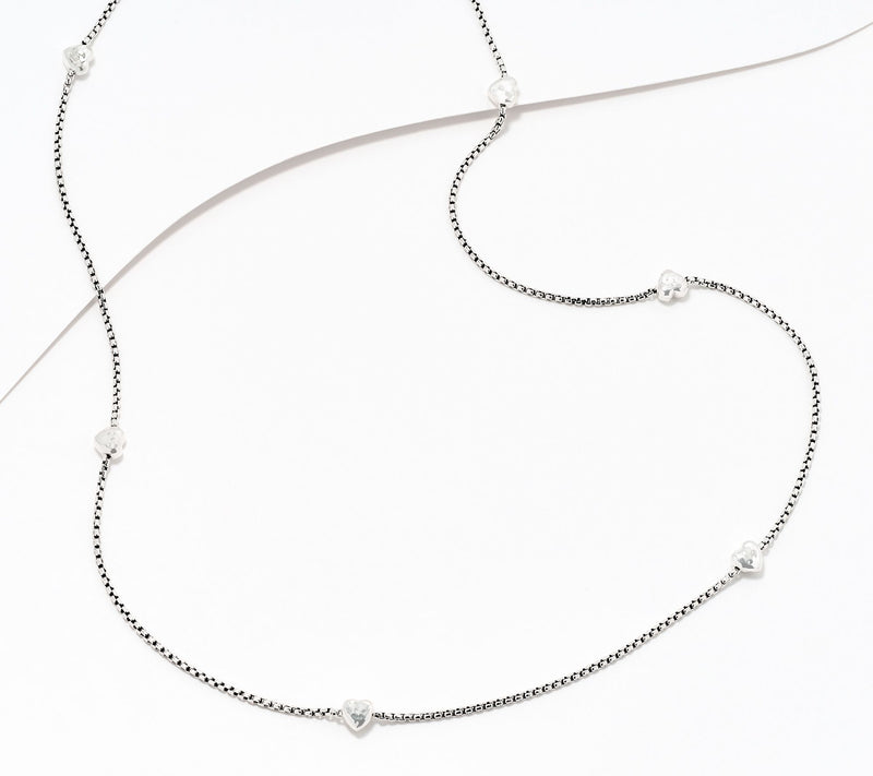 JAI Sterling Silver Symbols of Love Baby Box 24" Necklace, 11.5g — Main view