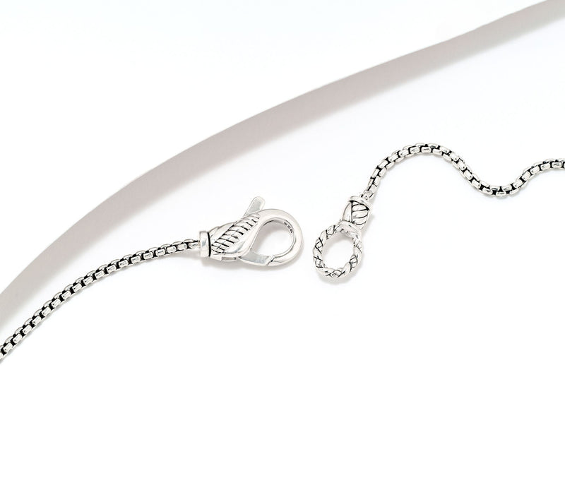 JAI Sterling Silver Symbols of Love Baby Box 24" Necklace, 11.5g — View 3