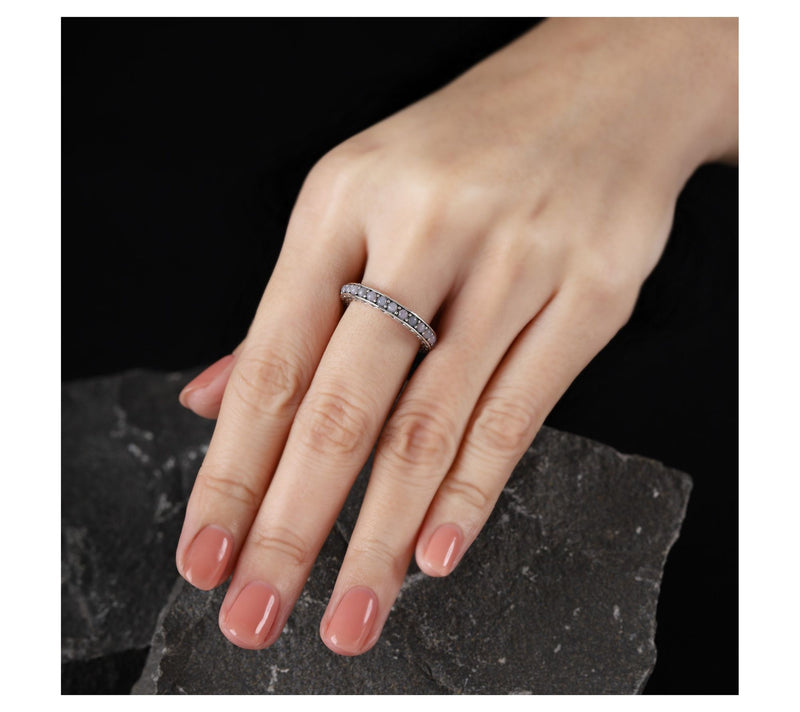 Tiffany Kay Studio Sterling Silver Opal Band Ring — View 4