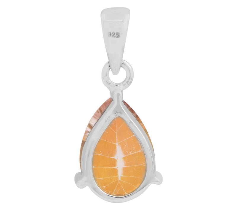 Affinity Gems Orange Coated Quartz Pendant, Sterling Silver — View 4