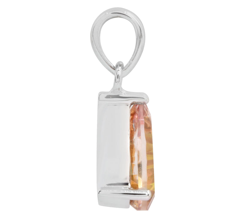 Affinity Gems Orange Coated Quartz Pendant, Sterling Silver — View 3