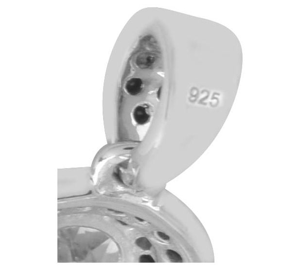 Affinity Gems White Topaz & Black Spinel Pendant, Sterling — View 4