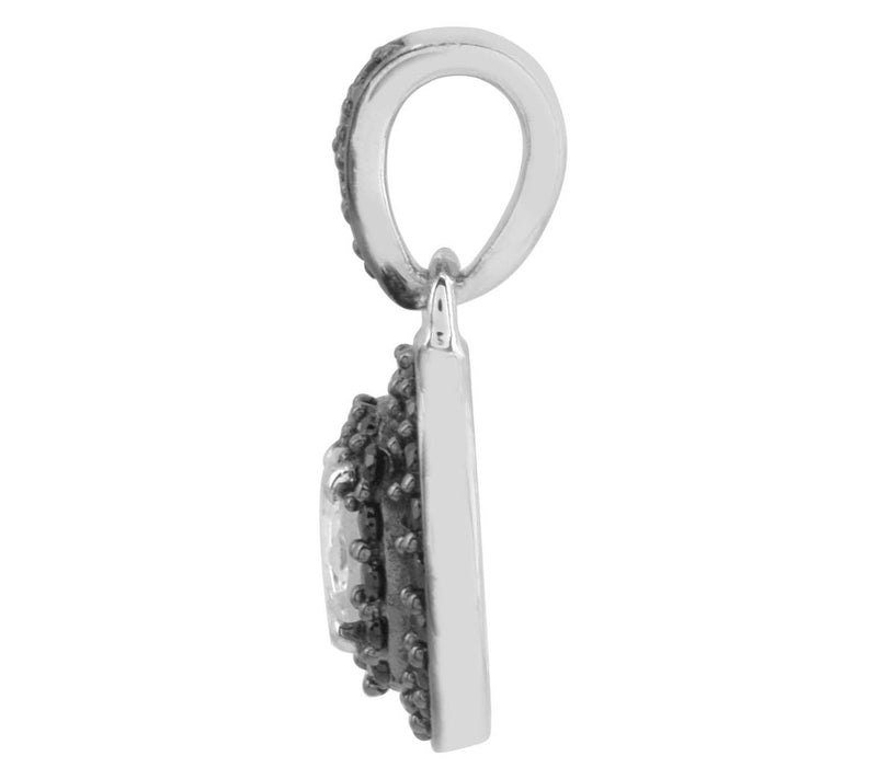 Affinity Gems White Topaz & Black Spinel Pendant, Sterling — View 3
