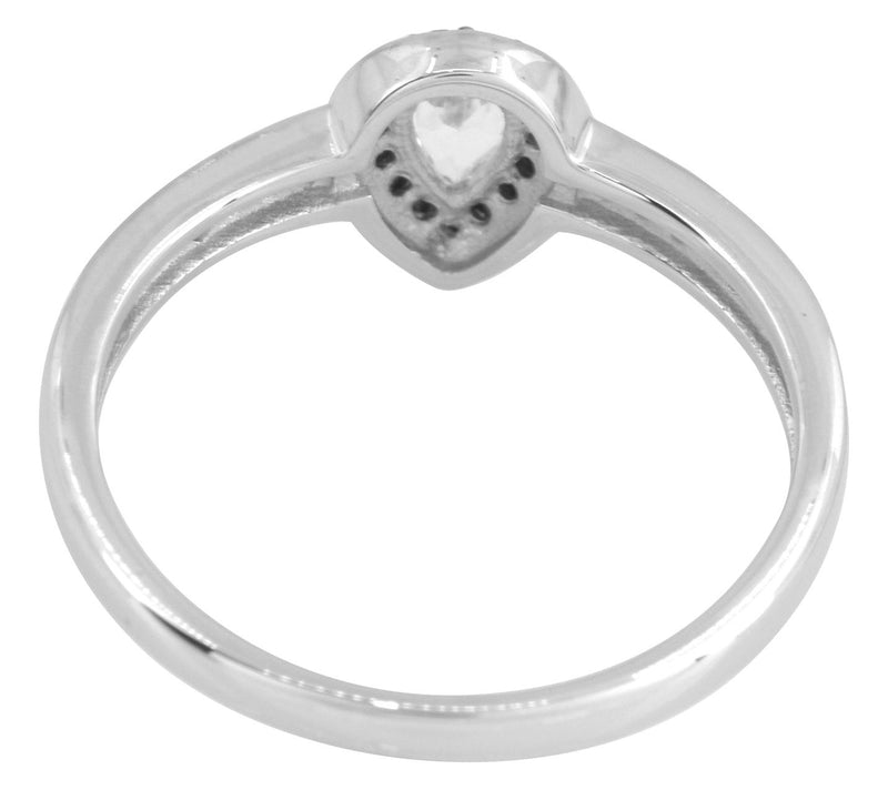 Affinity Gems Spinel & White Topaz Halo Ring, Sterling Silver — View 4