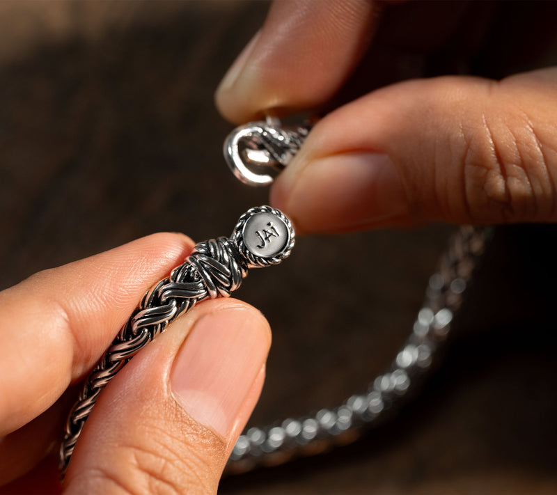JAI Sterling Silver 5.3mm Handwoven Legacy Chain Bracelet, 22.0g — View 4