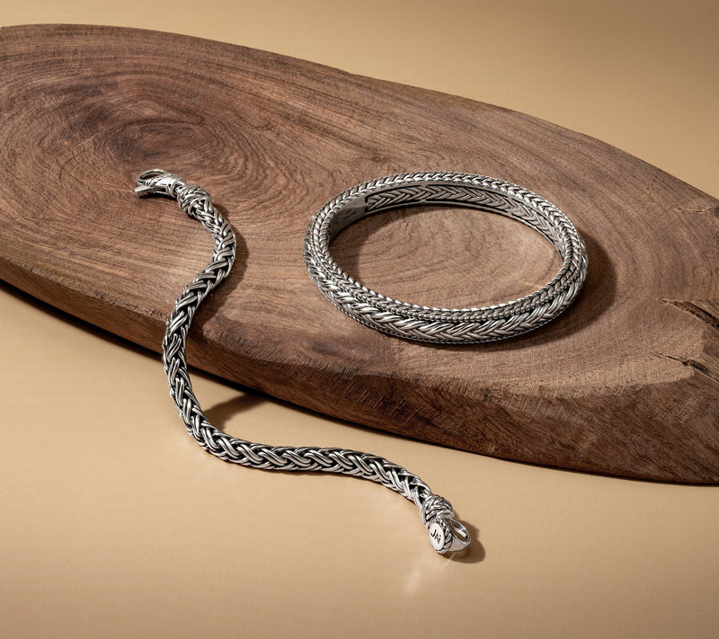 JAI Sterling Silver 5.3mm Handwoven Legacy Chain Bracelet, 22.0g — View 6