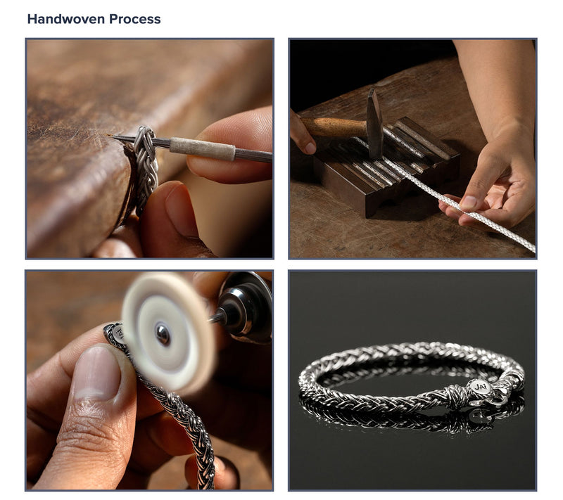 JAI Sterling Silver 5.3mm Handwoven Legacy Chain Bracelet, 22.0g — View 3