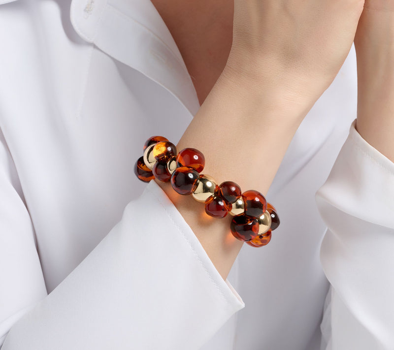 Carla Rockmore Collection Multi Bead Elastic Bracelet — View 6