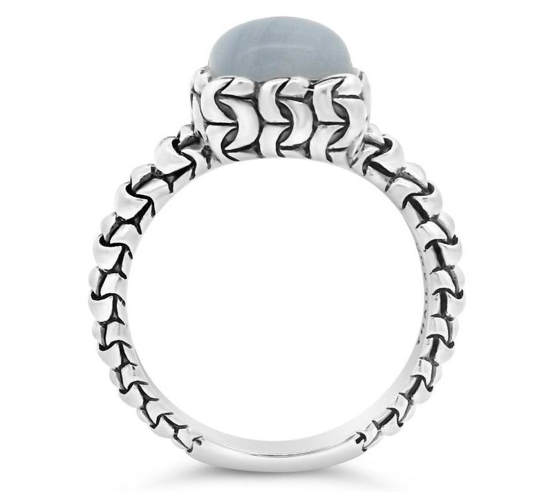 Tiffany Kay Studio Sterling Silver Purl Knit Gemstone Ring — View 3