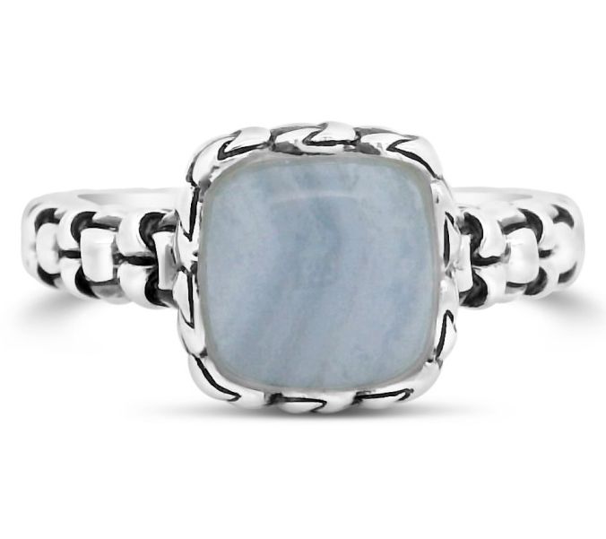 Tiffany Kay Studio Sterling Silver Purl Knit Gemstone Ring — Main view