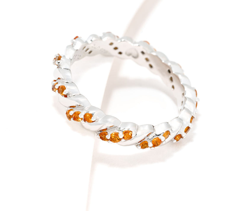 Christian James by Scott Grimes Sterling Silver Ripple Gemstone Eternity Band — View 11