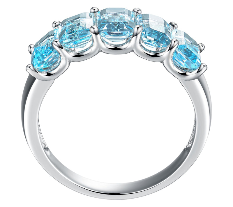 Affinity Gems Emerald Cut Gemstone Ring, Sterling Silver — View 6