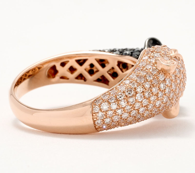Effy Black Diamond Tsavorite Ring, 14K Rose Gold — View 2