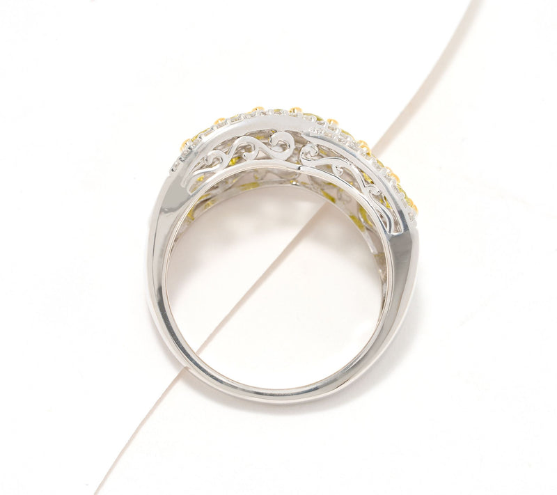 Affinity Diamonds Colored 1.55 cttw Highway Ring, Sterling — View 5