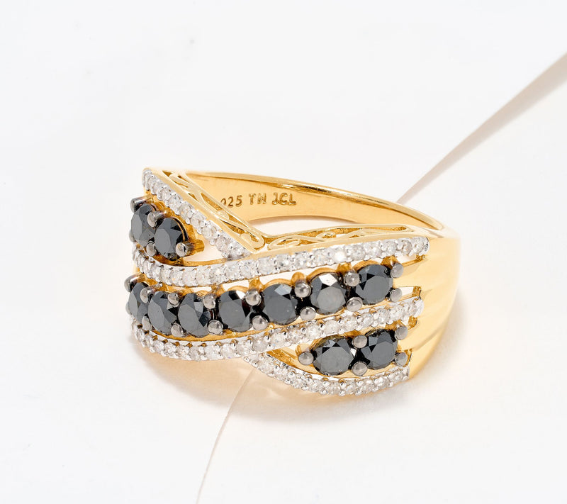 Affinity Diamonds Colored 1.55 cttw Highway Ring — View 8
