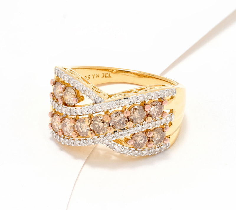 Affinity Diamonds Colored 1.55 cttw Highway Ring — View 9