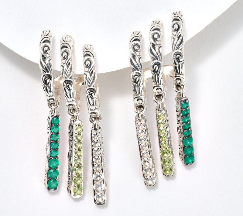 Third Person Sterling Silver Wild Child Triple Hoop Earrings — View 13