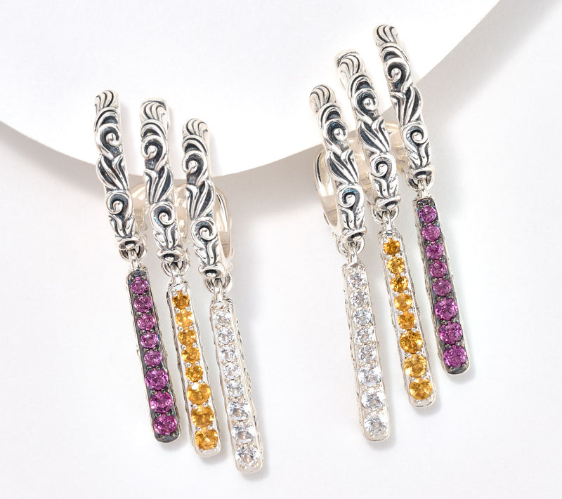 Third Person Sterling Silver Wild Child Triple Hoop Earrings — View 14