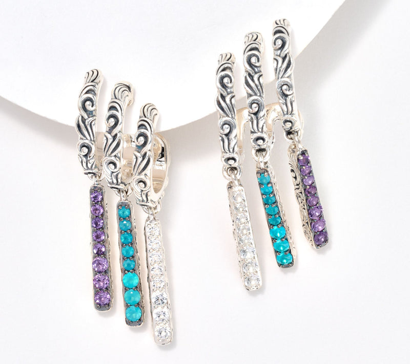 Third Person Sterling Silver Wild Child Triple Hoop Earrings — View 15