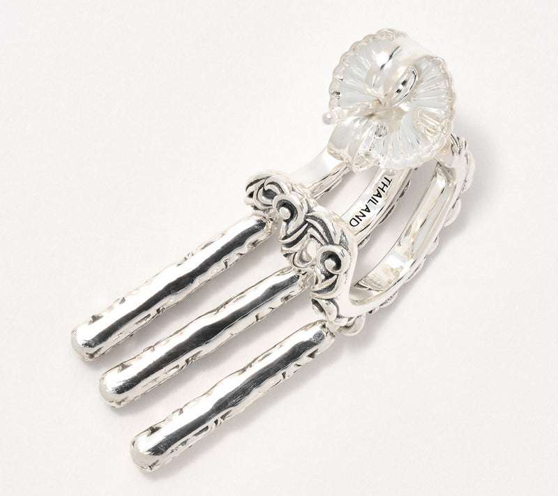 Third Person Sterling Silver Wild Child Triple Hoop Earrings — View 2