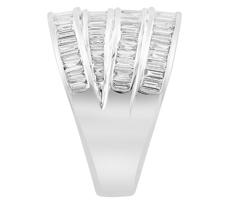 Effy 1.50 cttw Diamond Multi-Row Ring, 14K White Gold — View 3