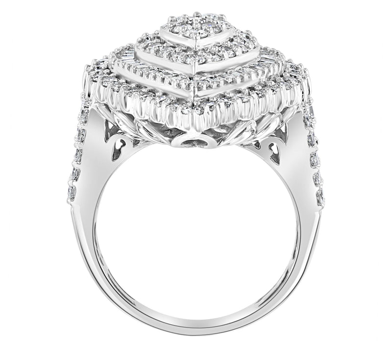 Effy 1.90 cttw Diamond Pear Cut Halo Ring, 14KWhite Gold — View 2