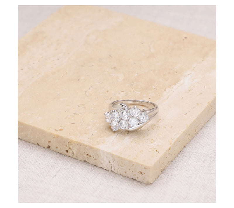 Ariva Sterling Silver Diamonique Malibu Ring — View 5