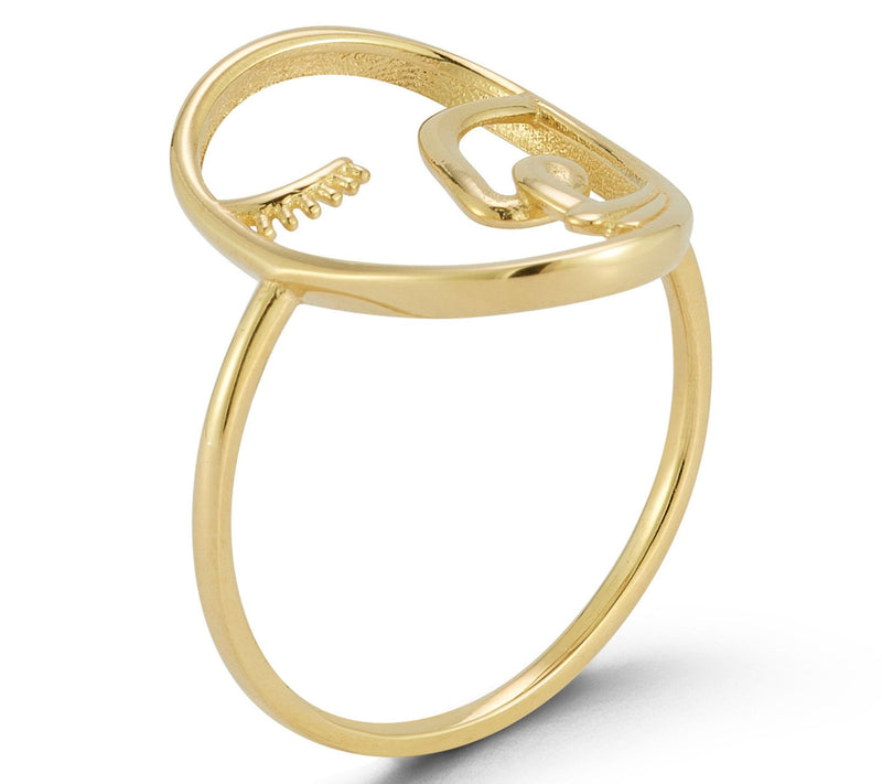 Luminosa Gold Open Work Face Ring, 14K — View 2