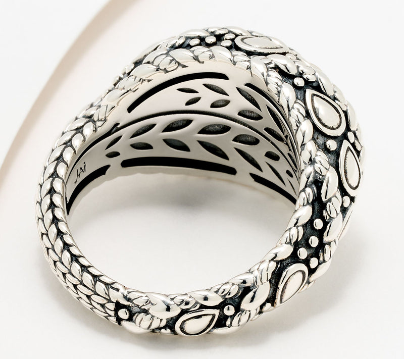 JAI Sterling Silver Sukhothai & Basketweave Twist Ring — View 2