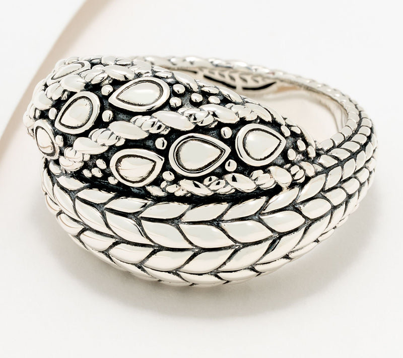 JAI Sterling Silver Sukhothai & Basketweave Twist Ring — Main view