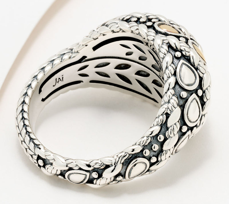 JAI Sterling & 14K Sukhothai & Basketweave Twist Ring — View 2