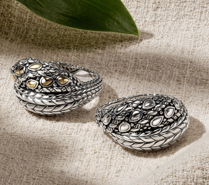 JAI Sterling & 14K Sukhothai & Basketweave Twist Ring — View 3