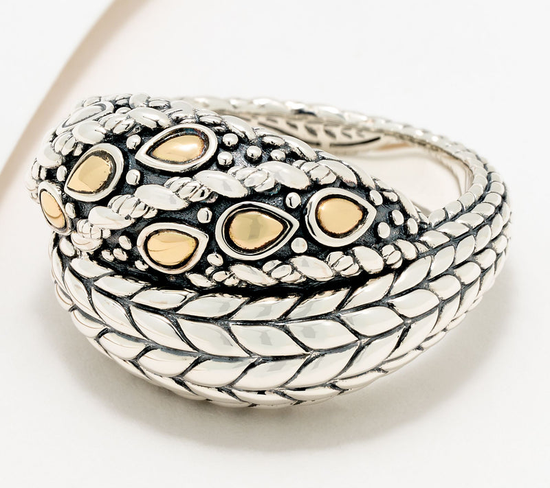 JAI Sterling & 14K Sukhothai & Basketweave Twist Ring — Main view