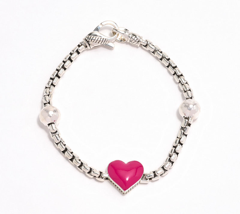 JAI Sterling Silver Storyteller Symbol Box Chain Bracelet — Main view