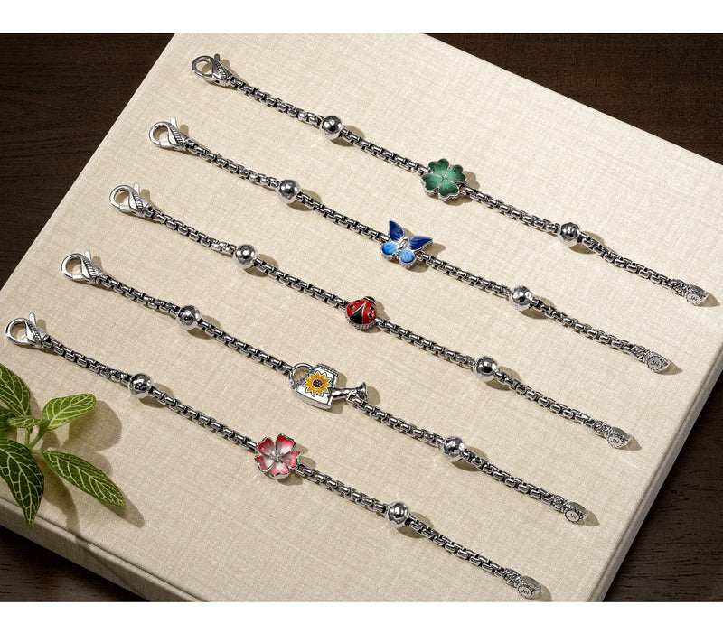 JAI Sterling Silver Storyteller Symbol Box Chain Bracelet — View 4