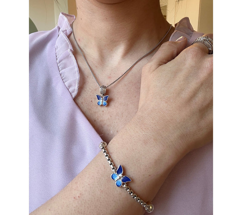 JAI Sterling Silver Storyteller Symbol Box Chain Bracelet — View 5