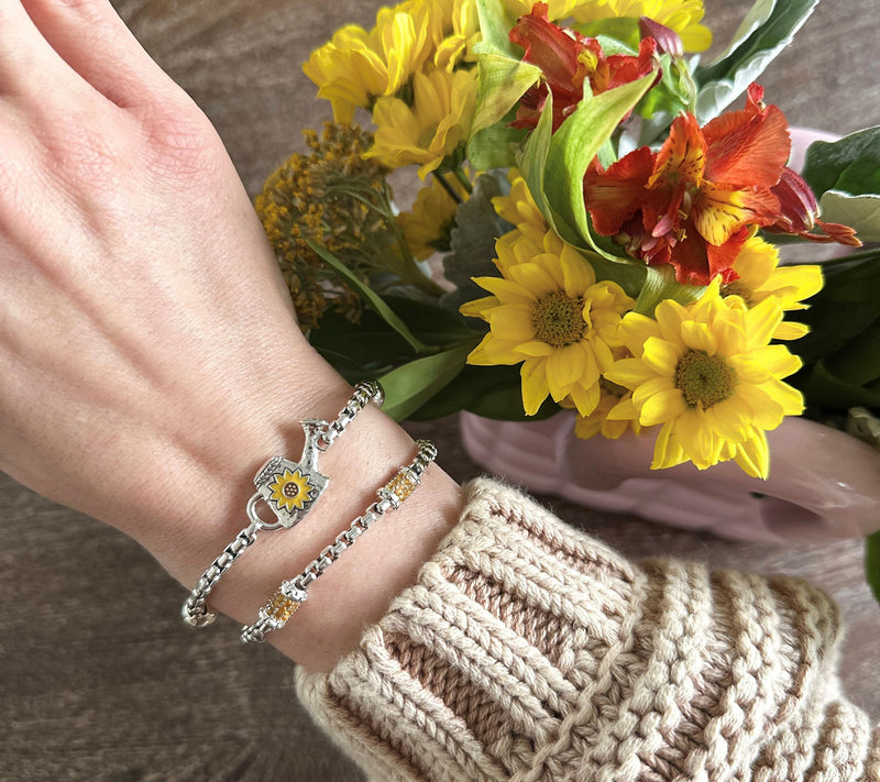 JAI Sterling Silver Storyteller Symbol Box Chain Bracelet — View 6