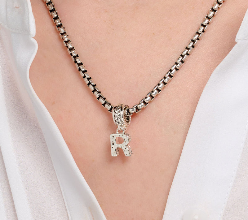 JAI Sterling Silver Initial Charm Enhancer, 2.9g — View 5