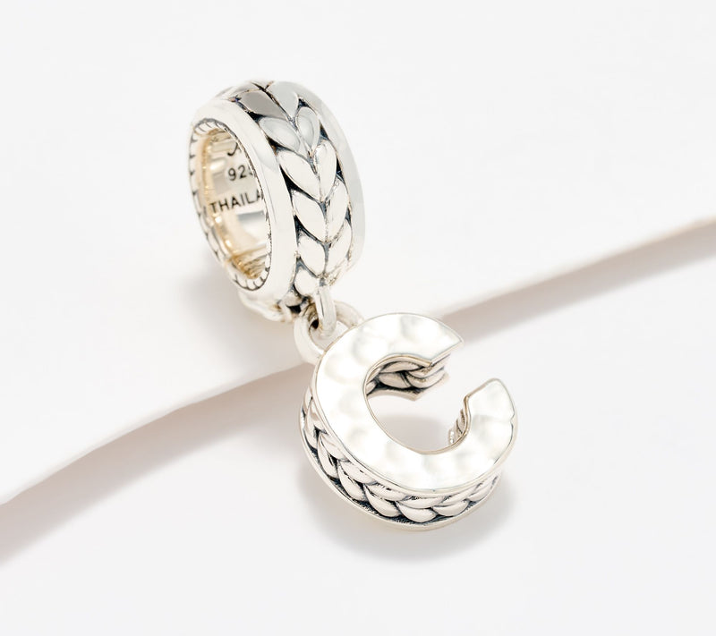 JAI Sterling Silver Initial Charm Enhancer, 2.9g — View 34