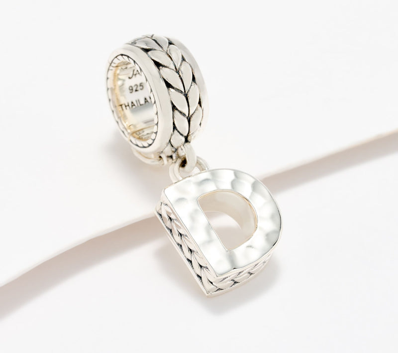 JAI Sterling Silver Initial Charm Enhancer, 2.9g — View 35