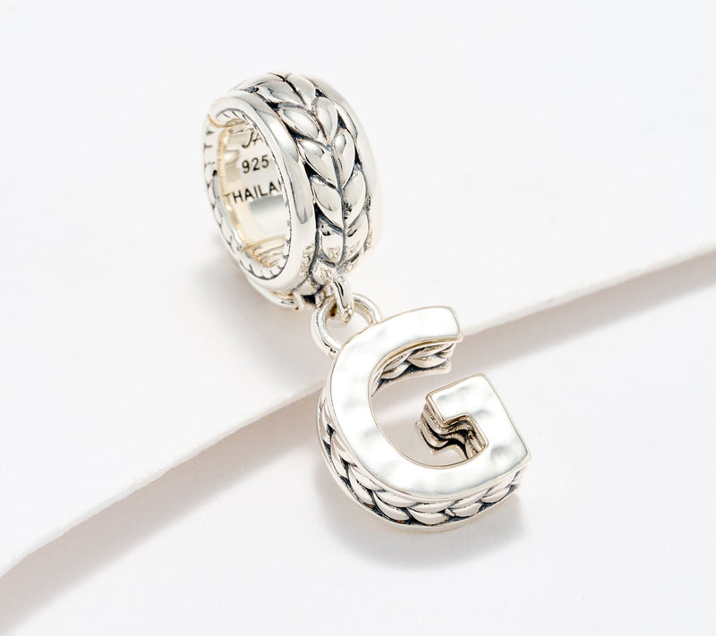 JAI Sterling Silver Initial Charm Enhancer, 2.9g — View 38