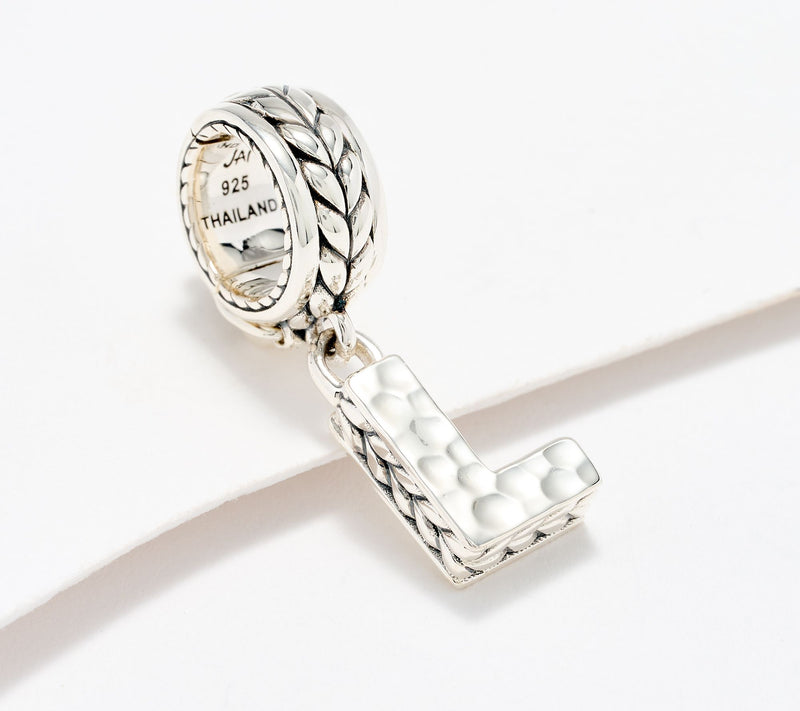 JAI Sterling Silver Initial Charm Enhancer, 2.9g — View 43