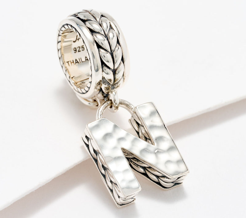 JAI Sterling Silver Initial Charm Enhancer, 2.9g — View 45