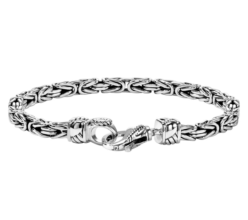 JAI Sterling Silver 5.1mm Byzantine Bracelet — View 2