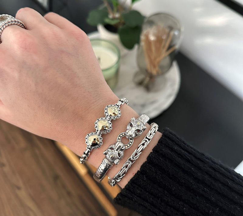 JAI Sterling Silver 5.1mm Byzantine Bracelet — View 7