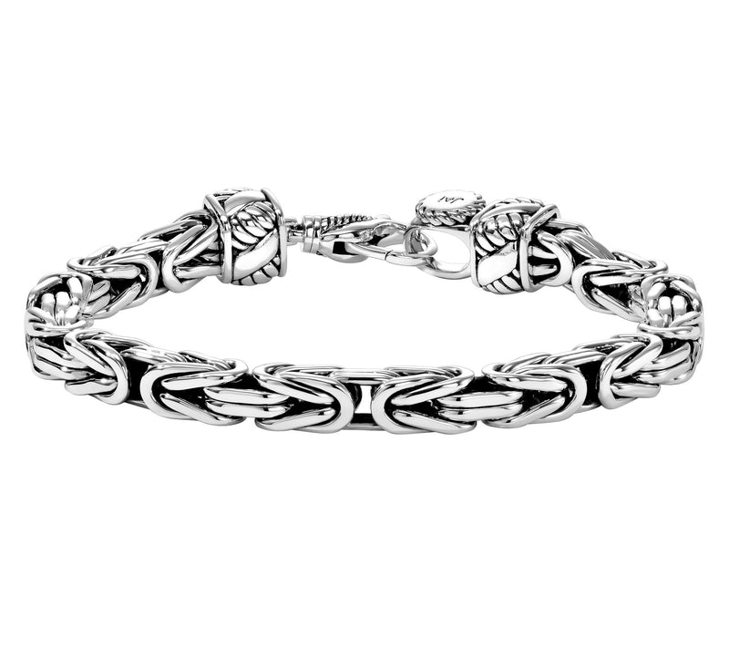 JAI Sterling Silver 6.2mm Byzantine Bracelet — Main view